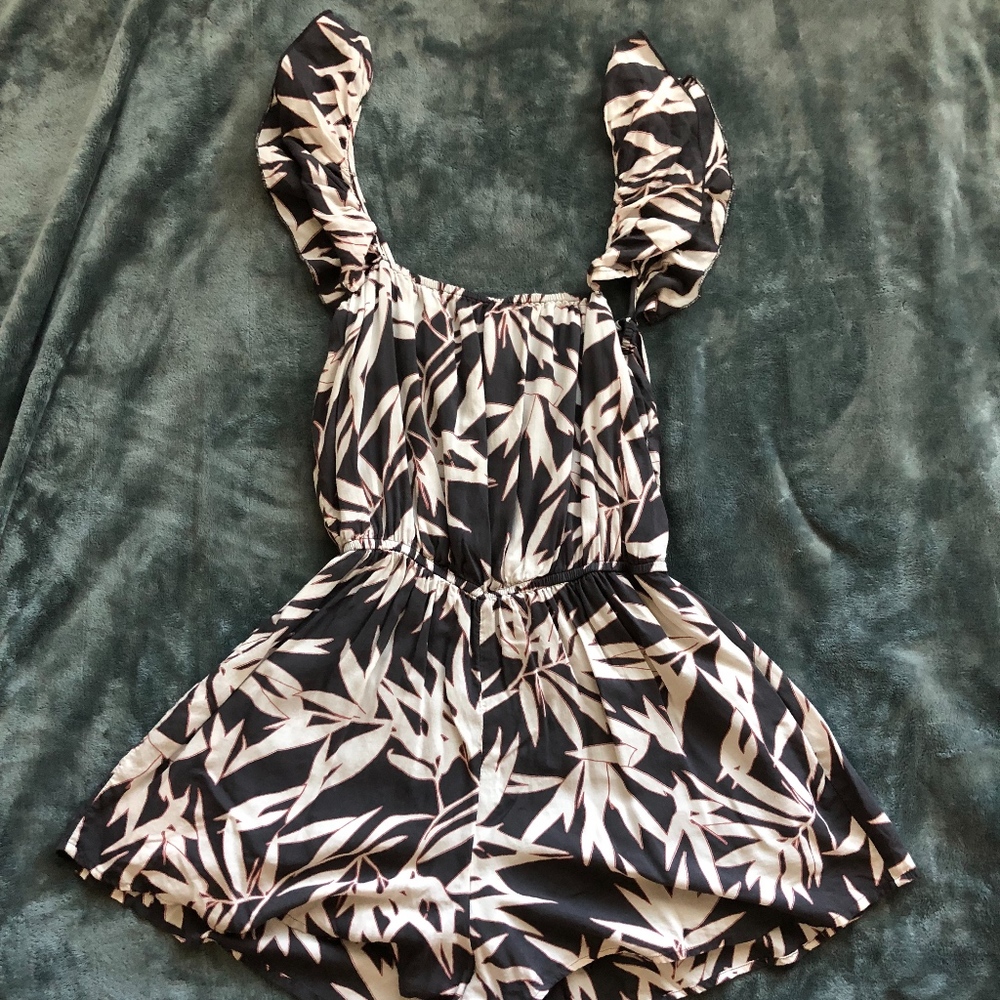 Amuse Society Romper Leaf Print